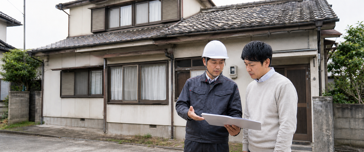 担当者による現地調査の様子